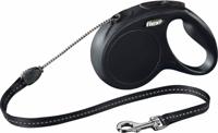 Rollijn Classic cord M 5 meter zwart - Flexi