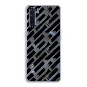 Zwarte vegen: Oppo A91 Transparant Hoesje
