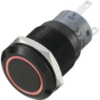 TRU COMPONENTS 702165 LAS1-AGQ-11E/R Vandalismebestendige druktoets 250 V/AC 5 A 1x uit/(aan) Moment Rood (Ø x l) 22 mm x 37 mm IP67 1 stuk(s) - thumbnail