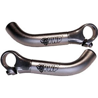 VWP bar-ends 08 gebogen aluminium zilver