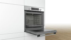BOSCH HBA553BR0 Ingebouwde elektrische oven - 3D + geforceerde lucht - 71L - Ecoclean-reiniging - A - Roestvrij staal