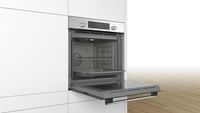 BOSCH HBA553BR0 Ingebouwde elektrische oven - 3D + geforceerde lucht - 71L - Ecoclean-reiniging - A - Roestvrij staal - thumbnail