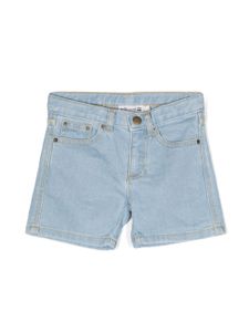 Bonpoint short en jean à logo brodé - Bleu