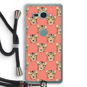 Tijger: Sony Xperia XZ2 Compact Transparant Hoesje met koord