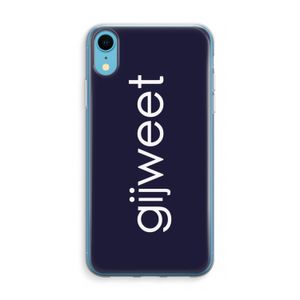 Gijweet: iPhone XR Transparant Hoesje
