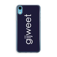 Gijweet: iPhone XR Transparant Hoesje