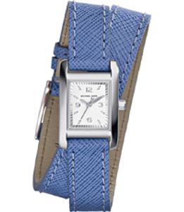 Horlogeband Michael Kors MK2339 Onderliggend Leder Blauw 14mm