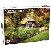 Puzzel Landscape: English Cottage in the Woods Puzzel - thumbnail