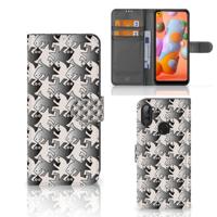 Samsung Galaxy M11 | A11 | Telefoonhoesje | Met pasjeshouder | Salamander Grey