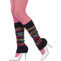 Smiffys Neon gekleurde beenwarmers - Eighties thema - dames