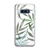 Tropical watercolor leaves: Samsung Galaxy S10e Transparant Hoesje Tropical watercolor leaves: Samsung Galaxy S10e Transparant Hoesje