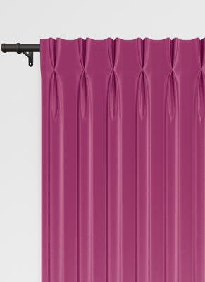 Bahrein gordijn - Roze met dubbele plooi