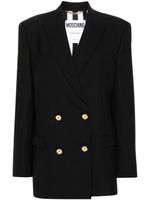 Moschino blazer croisé à revers pointus - Noir