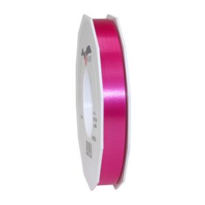 1x Luxe fuchsia roze kunststof lint rollen 1,5 cm x 91 meter cadeaulint verpakkingsmateriaal   -