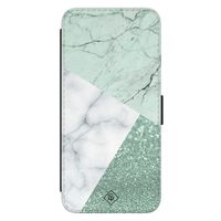 Samsung Galaxy S23 flipcase - Minty marmer collage