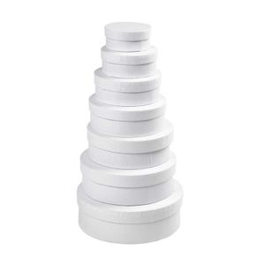 3x stuks ronde witte hobby opslag doos/dozen 12,5 cm