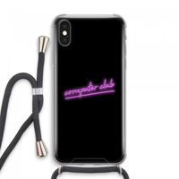 Vice Black: iPhone XS Max Transparant Hoesje met koord