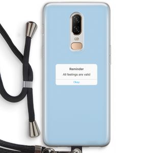 Reminder: OnePlus 6 Transparant Hoesje met koord
