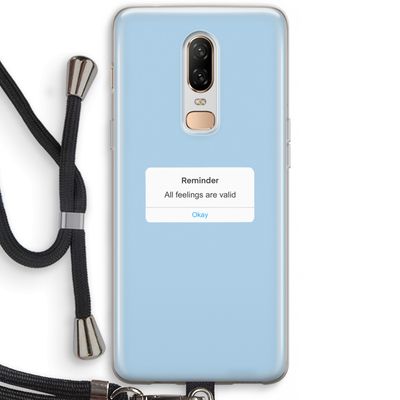 Reminder: OnePlus 6 Transparant Hoesje met koord