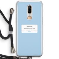 Reminder: OnePlus 6 Transparant Hoesje met koord