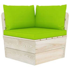 VidaXL Palletkussens 3 st oxford stof heldergroen