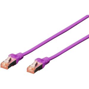 Digitus DK-1644-020/VI RJ45 Netwerkkabel, patchkabel CAT 6 S/FTP 2.00 m Violet Halogeenvrij, Verdraaide paren 1 stuk(s)