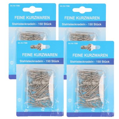 Kopspelden/steekspelden - 600x stuks - zilver - 30 mm - hobby naaispelden