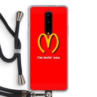 I'm lovin' you: OnePlus 8 Transparant Hoesje met koord