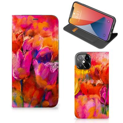 Bookcase iPhone 12 Pro Max Tulips Bookcase iPhone 12 Pro Max Tulips