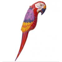 Widmann Opblaas papegaai - 120 cm - rood - hawaii