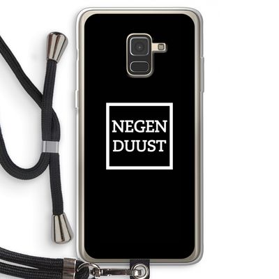 Negenduust black: Samsung Galaxy A8 (2018) Transparant Hoesje met koord