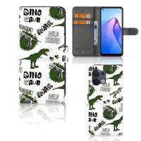 Telefoonhoesje | Met pasjeshouder | voor OPPO Reno8 Dinosaurus