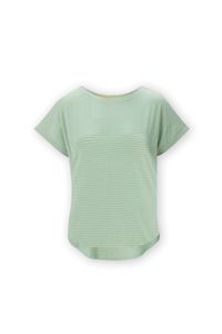 Pip Studio Top Korte Mouw Little Sumo Stripe Licht Groen S