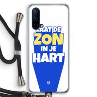 Laat de zon in je hart: OnePlus Nord CE 5G Transparant Hoesje met koord