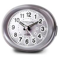 Analoge alarmklok Timemark Zilverkleurig LED Licht Stil Snooze Nachtmodus 9 x 9 x 5,5 cm (9 x 9 x 5,5 cm)