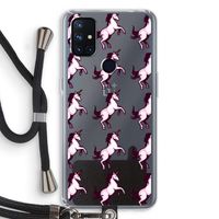 Musketon Unicorn: OnePlus Nord N10 5G Transparant Hoesje met koord
