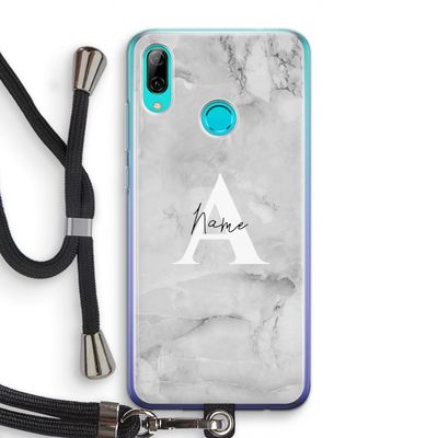 Ivory Marble: Huawei P Smart (2019) Transparant Hoesje met koord