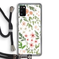 Botanical sweet flower heaven: Samsung Galaxy A41 Transparant Hoesje met koord