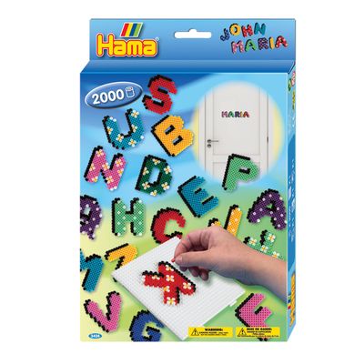 Hama strijkkralenset letters, 2000st.