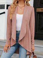 Plain Casual Crew Neck Kimono