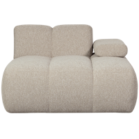 Woood Mojo chaise longue bank arm rechts bouclé Beige Melange