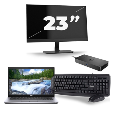Dell Latitude 5411 - Intel Core i5-10e Generatie - 14 inch - 16GB RAM - 256GB SSD - Windows 11 + 1x 23 inch Monitor