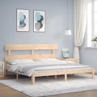Bedframe zonder matras massief grenenhout 200x200 cm