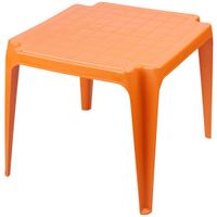 Sunnydays Kindertafel - oranje - kunststof - buiten/binnen - L56 x B51 x H44 cm - Bijzettafels   -