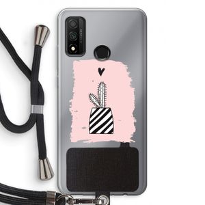 Zwart-wit cactus: Huawei P Smart (2020) Transparant Hoesje met koord