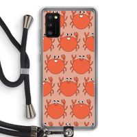 Krab: Samsung Galaxy A41 Transparant Hoesje met koord Krab: Samsung Galaxy A41 Transparant Hoesje met koord