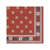 Feest servet Edelweiss - 60x - rood - 3-laags - 33 x 33 cm - bloemen thema