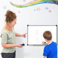 Whiteboard magneetbord schrijfbord wandbord memobord met aluminium frame (60x40 cm) - thumbnail