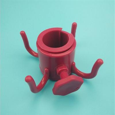 Buiten strand paraplu haak nagel vier benen haken tuin paraplu kunststof vier uitsteeksels hanger (rood)