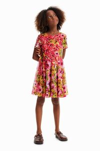 Jurk met tule en bloemen - RED - 11/12